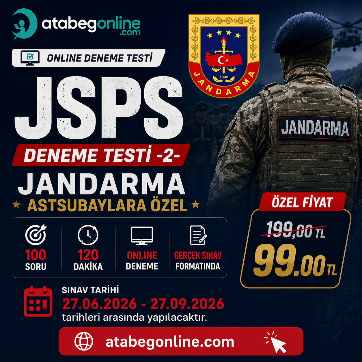 JSPS Deneme Testi -2- (Jandarma Astsubaylara Özel)