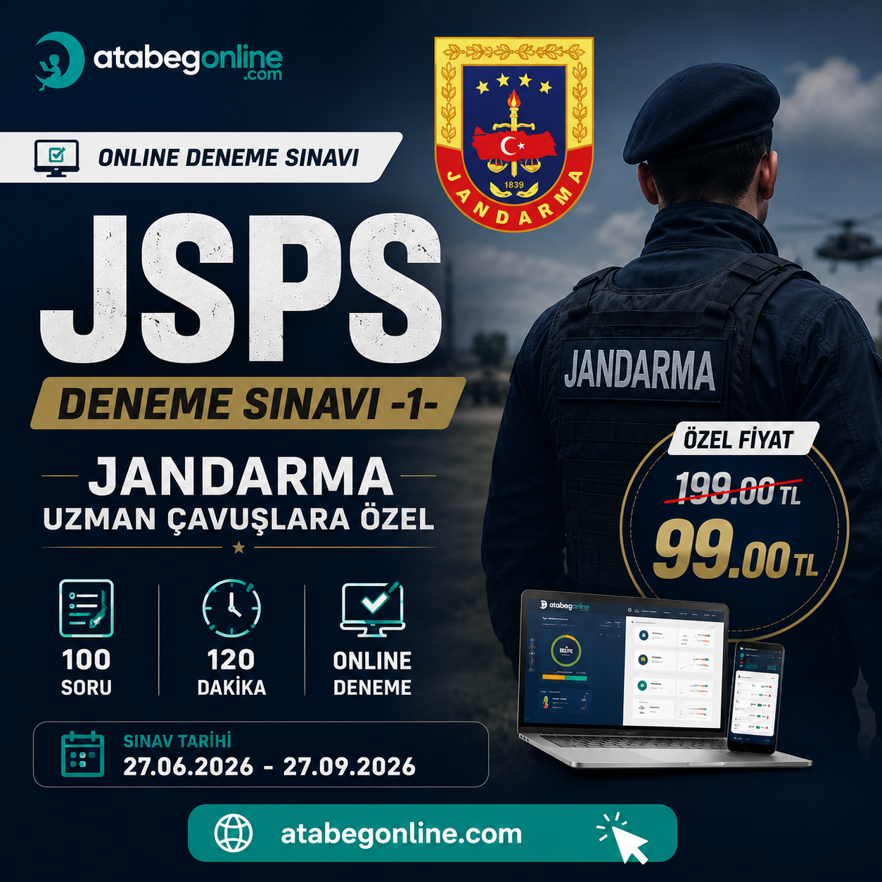 JSPS Deneme Sınavı -1- Jandarma Uzman Çavuşlara Özel)